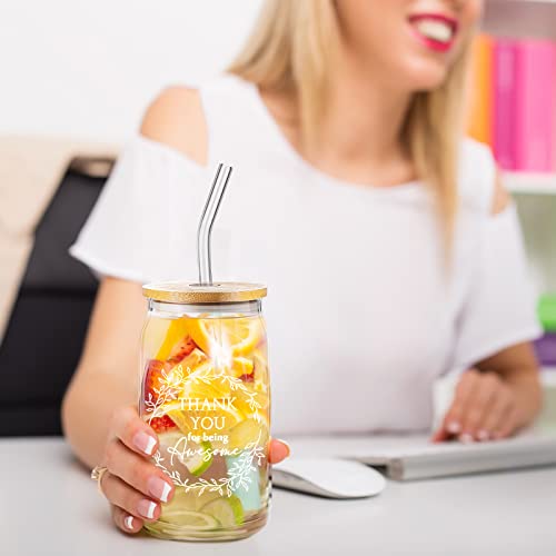 Hoolerry 3 Pcs Thank You Gift for Women Employee Teacher Appreciation Gift with 16oz Thank You Being Awesome Cup Bag Keychain for Paraprofessional Secretary Coworker Nurse by Hoolerry - Used condition - Image 7