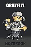  Graffiti - Notebook - Artist - Black - White - Gray - College Ruled - Visarem Publishing (Skate)