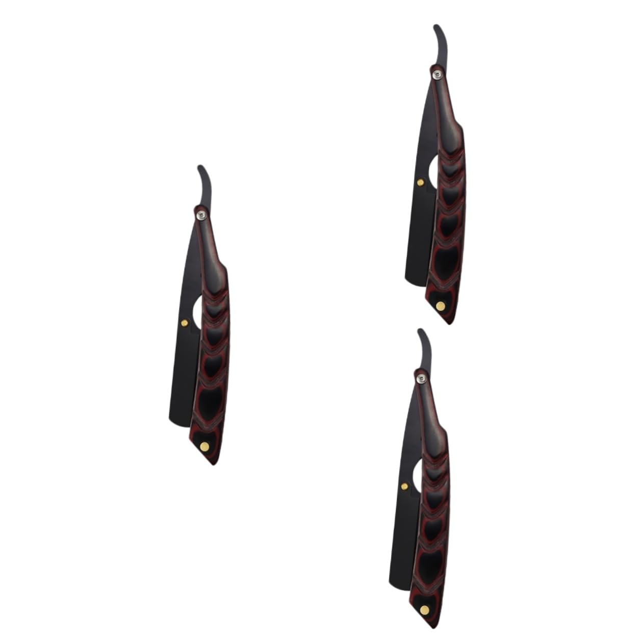 FRCOLOR 3 Pièces Pliant En Acier Inoxydable Élastique Pour Cheveux Tondeuse À Barbe Support De Coiffure Outil De Coupe De Barbe Cadeau De Fête Des Pères Rasoir À Main