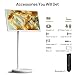 KEFEYA 32-Inch Portable TV with Touch Screen | 6GB RAM + 128GB Storage | 1080P Full HD Portable Monitor with Built-in 8-Hour Battery | Android 13 OS | Rolling TV on Wheels | Remote Control