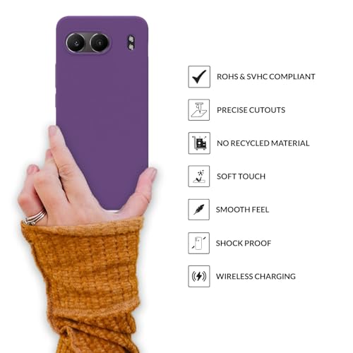 Image of SPRIG Compatible with OnePlus Nord 4 Premium SilkTone Back Cover Drop Tested Shock Proof Mobile Case for Men, Women, Boys and Girls with Camera Protection (Purple)