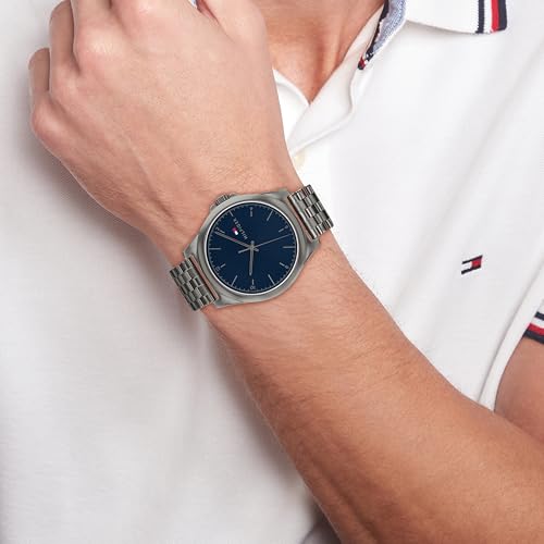 Image of Tommy Hilfiger Quartz Navy Dial Stainless Steel Strap Watch for Men