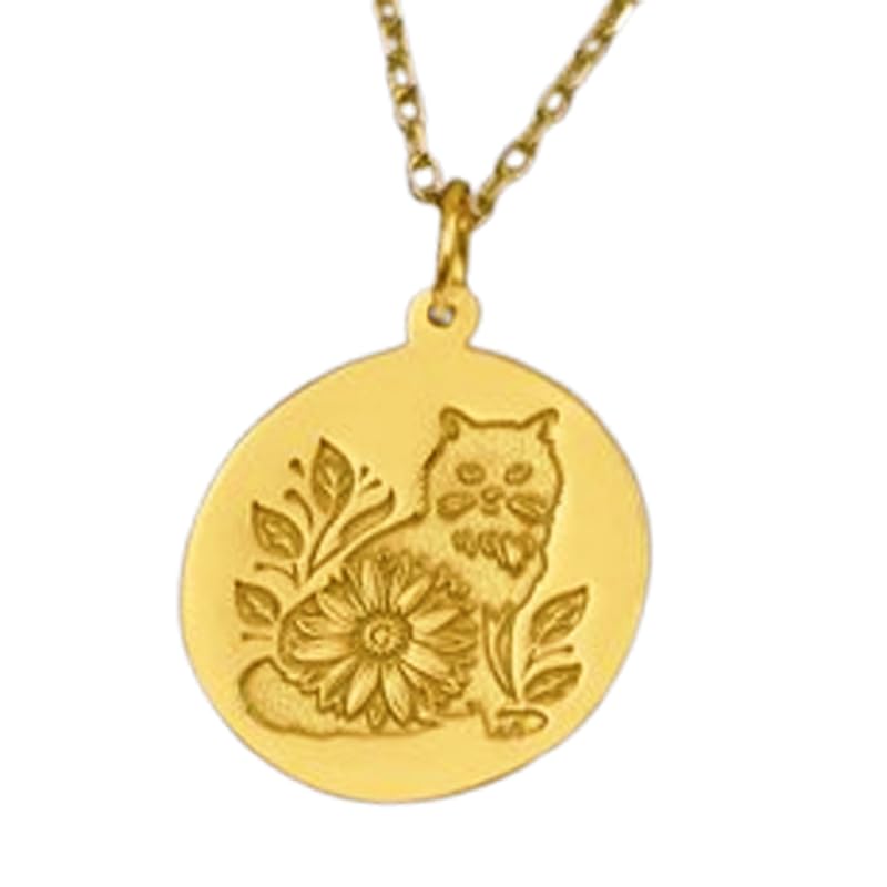 Collier pendentif chat gravé pour sublimer votre tenue de tous les jours