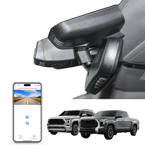 Mangoal 4K Dash Cam Custom fit for Toyota Tundra 2022-2026 & Sequoia 2023-2026 (Model B), Limited SR SR5 TRD Pro Limited Platinum (Gen3), UHD 2160P Video, WiFi & App, Easy to Install, GPS, 64GB Card