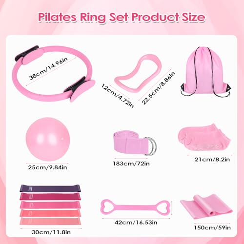 Image of Pilates Set, Pilates Ring Set, Yoga Equipment, Pilates Accessories, Pilates Set for Women, Pilates Ring and Ball, Pilates Set, Pilates, Circle, Pilates, Workout Set, 13 Pieces