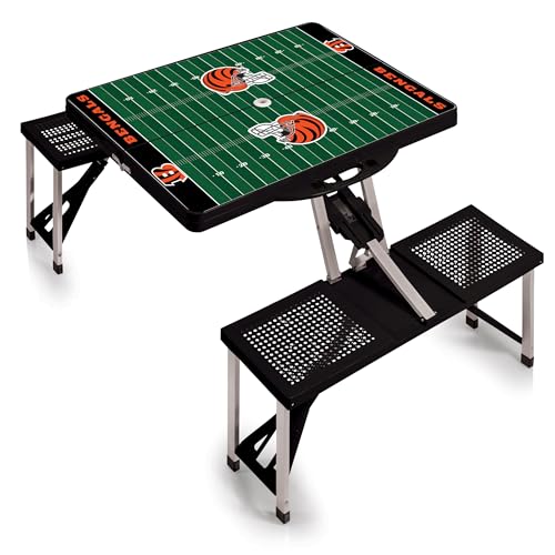 Image of PICNIC TIME NFL Picnic Table Portable Folding Table with Seats and Umbrella