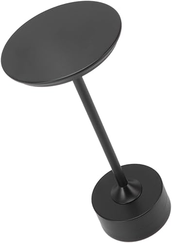 Miniatura 8 de VBESTLIFE Lámpara de mesa inalámbrica recargable, lámpara USB portátil de escritorio con pantalla acrílica circular, 3 niveles de brillo, lámpara