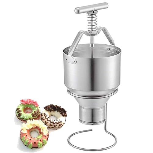 Manual Doughnut Maker - Adjustable Stainless Steel Depositor for Home & Commercial Use