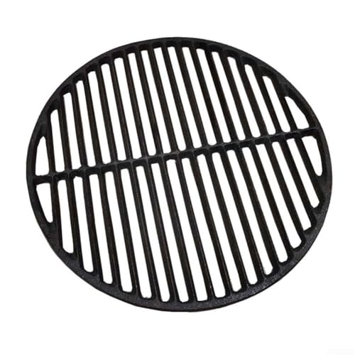Griglia rotonda in ghisa da 25 cm, compatibile con griglie a carbone e a gas per barbecue di qualità superiore, griglia resistente per una distribuzione uniforme del calore e una maggiore durata