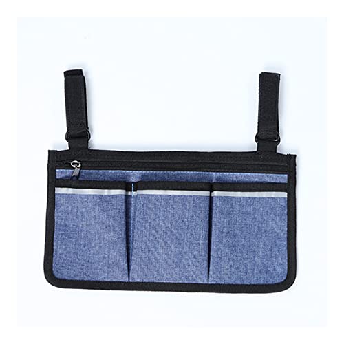CHWSDT Organizer per braccioli per sedie a rotelle Borsa Laterale Walker Borse portaoggetti Padri Festa della Mamma Regali per casa/Outdoor/Carrello per Bambini,Blu