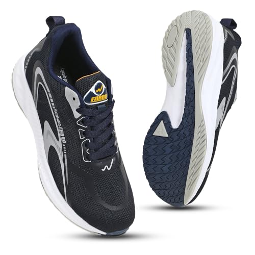 Image of FARGO Men's Spark Fylon Sole Memory Foam Patawa Running Sports Walking Shoes, Gym Shoes | Lightweight & Comfortable Lace-Up Shoes for Mens and Boys