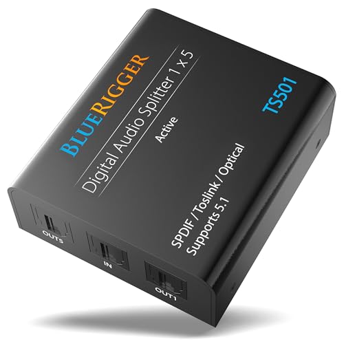 Ampia compatibilità: lo splitter ottico per cavo audio è ideale per collegare HDTV, TV Box, decoder via cavo, Xbox One, Xbox 360, PS4, PS3, lettore CD/DVD, lettore Blu-ray, sistema karaoke o altra sorgente digitale a un dispositivo di ricezione audio come altoparlanti, amplificatori, soundbar, trasmettitore Bluetooth, cuffie, ricevitore, convertitore audio DAC, ecc
