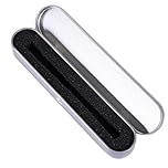 QHLWTT 1Pc Durable Cushion Pencil Boxes Empty Case Metal Fountain Pen Case Bulk Collection Ballpoint Pen Gift Box for Business Birthday Pen Case (Silver)