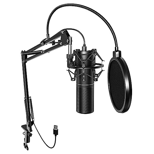 TONOR Microphone à Condensateur USB Enregistrement pour Ordinateur de Bureau et Ordinateur Portable MAC Windows Microphone Cardioïde pour Enregistrement Studio Conversation YouTube Voix-off