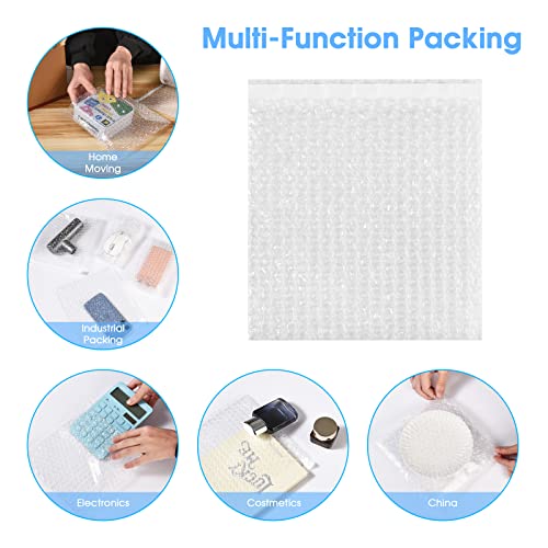 Bubble Cushion Wrap Pouches, Pacific Mailer 7.5X7.5 Inch Total 50 Packs Self Sealing Bubble Pouch Bags Roll For Packing, Shipping, Storage, Moving [Clear] #TOP6