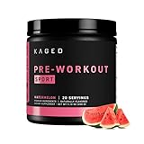 Kaged Sport Pre Workout Powder for Men & Women, Watermelon, Sport Certified, 188mg Caffeine, Nitric Oxide Supplement, Beta Alanine for Energy, Weightlifting, Cardio Endurance & Strength, 20 Servings