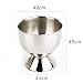 4 hueveras de acero inoxidable, soporte para huevos, huevera, taza de pato,...