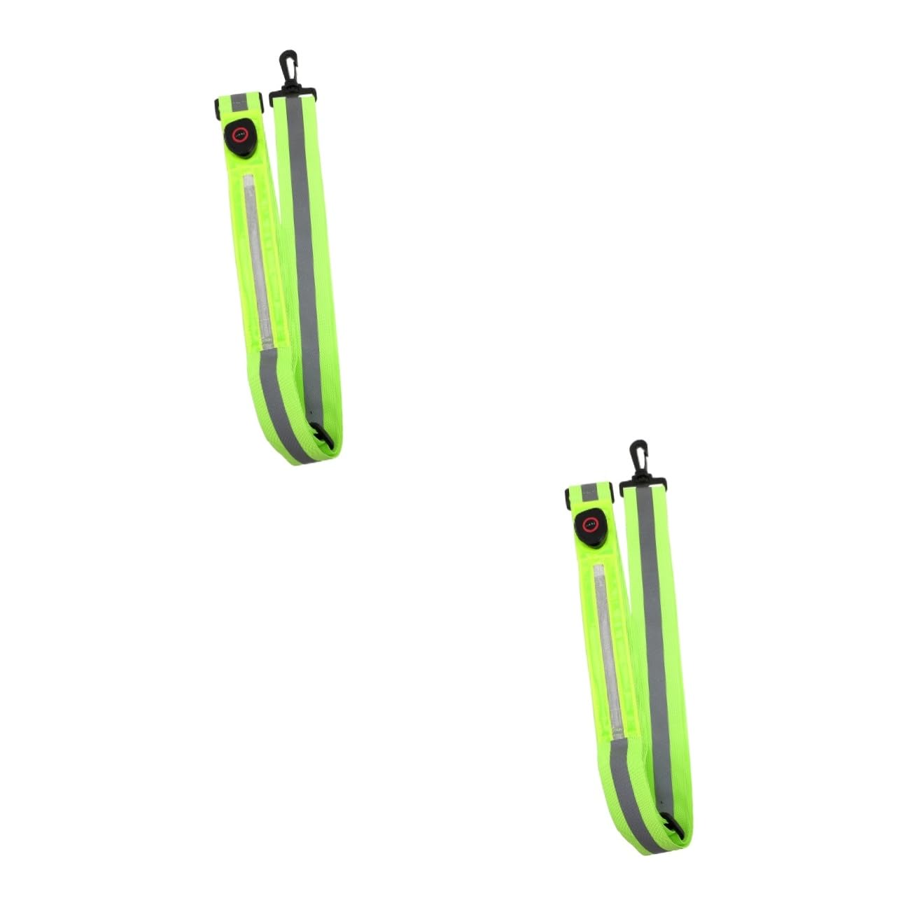 Toddmomy 2piezas Cinturón Reflectante Led Ajustable De Alta Visibilidad para Correr y Caminar Nocturno Bandas Luminosas Recargables y Cómodas para Seguridad Actividades Al Aire