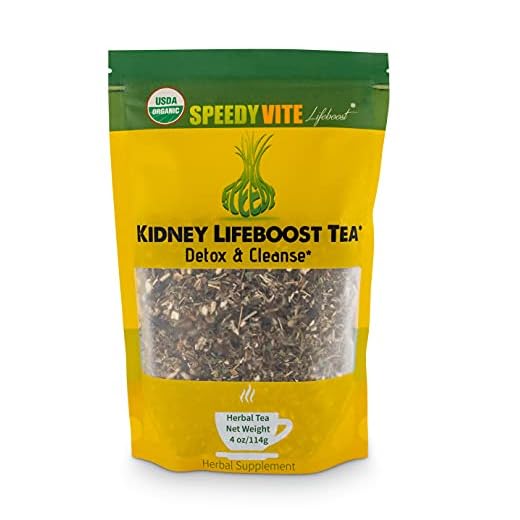 SpeedyVite Kidney Bladder LifeBoost Tea Herbal Supplement - USDA Organic Cleanses & supports urinary tract health - Marshmallow root Dandelion leaf Goldenrod Juniper Hydrangea +more Natural Detox