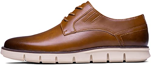 Jousen Comfortable Mens Casual Shoes Non-Slip Simple Casual Dress Shoes For Men (Amy9008A Brown 10.5) #TOP26