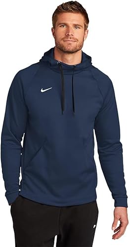 Nike Mens Therma Pullover Hoodie (US, Alpha, Small, Regular, Regular, Navy)