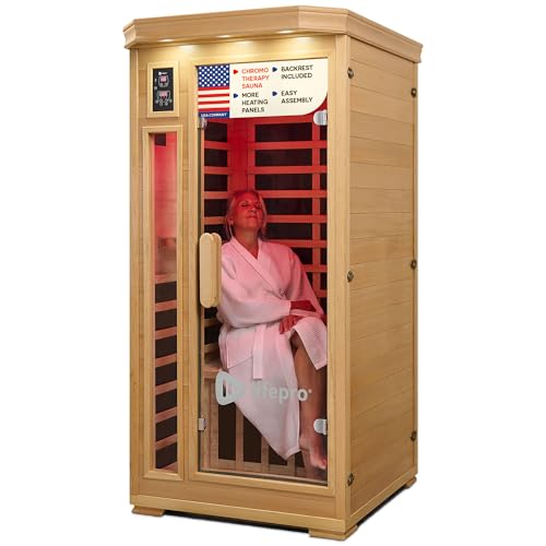 LifePro 1 Person Far Infrared Sauna for Home - Home Sauna, Temper...