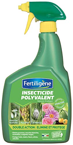Fertiligène FVEGPAL - Pulvérisateur Insecticide Polyvalent Prêt à l'emploi 800 ML - A Base d'huile végétale de Colza - Elimine de Nombreux Insectes (cochenille, Mouche Blanche, Puceron, acariens)