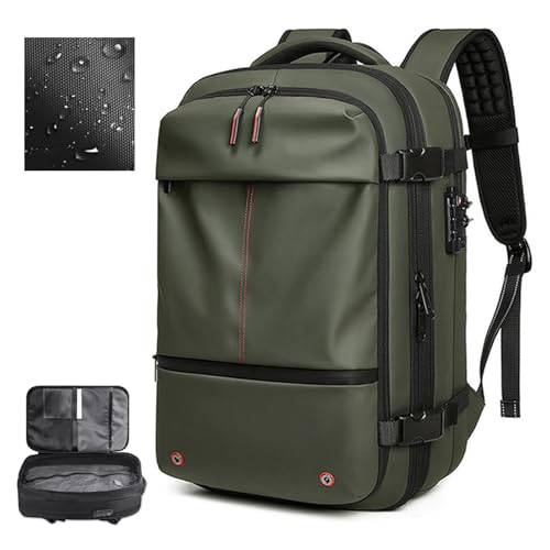 AirSeal Pro - Vacuum Compression Travel Backpack, Water Resistant 60L Large-Capacity for Travel/Business (Olive)