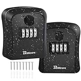 CODE À 4 CHIFFRES AMÉLIORÉ : Chaque boîte à clés offre un code à 4 chiffres réinitialisable qui vous donne 10 000 combinaisons possibles. Facile à lire, à mémoriser et à réinitialiser avec des structures internes en alliage d'aluminium améliorées, 8 à 10 fois plus résistantes que les structures d'origine, assure la sécurité de vos clés sans jamais se bloquer