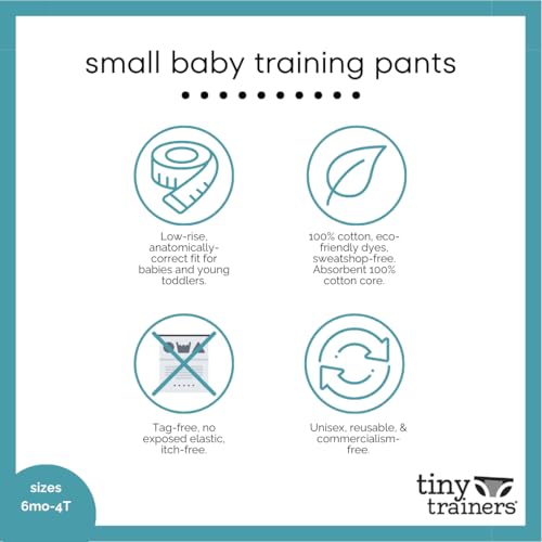 Image of Tiny Trainers Cotton Training Pants, Unisex, for Babies and Toddlers, Elimination Communication or Potty Training - 3-pack (6 Months, Natural)