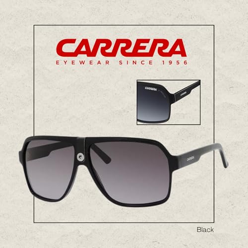 Carrera CA33/S 0807/PT 62MM Black/Grey Gradient Plastic Aviator Sunglasses For Men For Women + BUNDLE with Designer iWear Eyewear Kit3