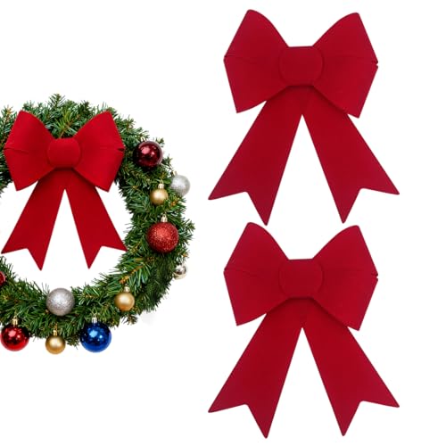 ZoneYan Rote Schleifen Weihnachten Große, 2 Stück Weihnachtsdeko...