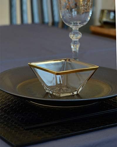 Amazon Co Jp モディ ボール ｓサイズ ゴールド ガラス食器 和食器 洋食器 小付 小鉢 ボウル 四角 おしゃれ 和モダン ホーム キッチン