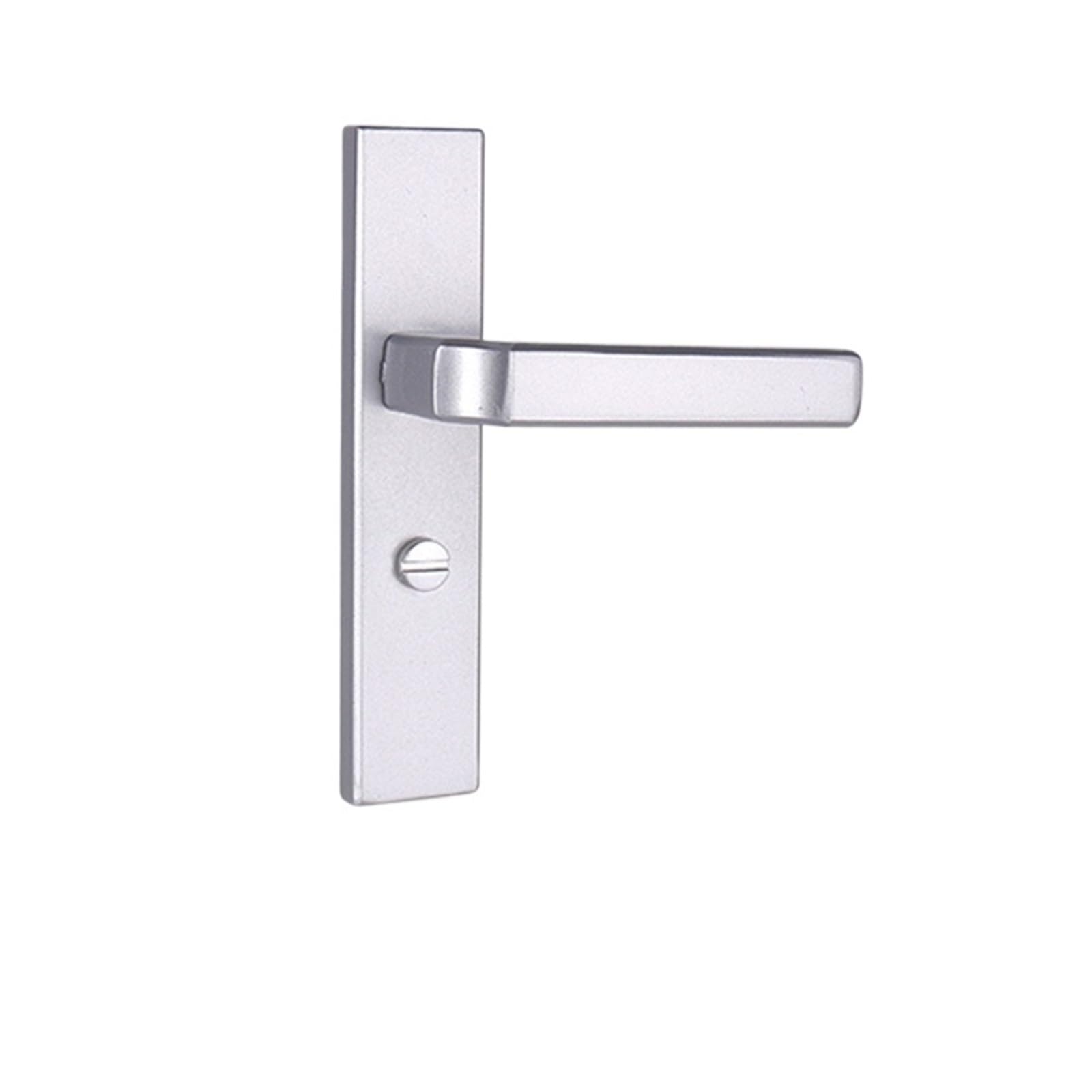 Serrure de porte de salle de bain toilettes universelle sans clé silver