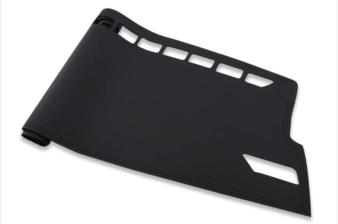 Black Leather Car Tray Dashboard Cover Car Dash Pad Car Dashboard Mat Compatible for Kia EV6 2022-2023-2024-2025