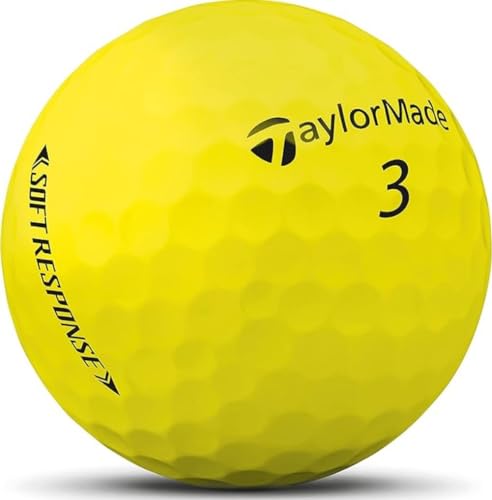 TaylorMade Soft Response jaune 2022 lot de 3 balles de golf équipement de parcours