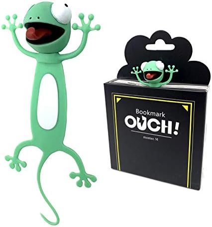 Lovely Bookmarks, Wakaka Funny 3D Cartoon Bookmark Animals Reading Bookmarks for Students Office Stationery Creative Gift Ideal for Boys Girls (Gecko)