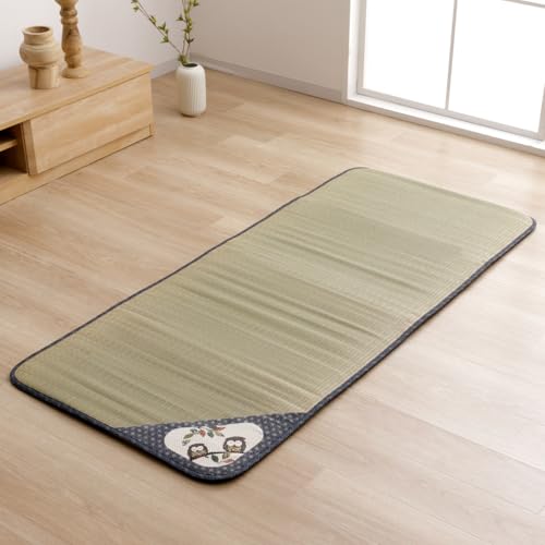 イケヒコ い草マットレス ごろ寝マット 天然い草100％ ふくろう 約80×180cm ウレタン15mm 昼寝 洗濯不要 調湿 消臭 涼感 夏用 フローリング対応 #1123550016201（Amazon）