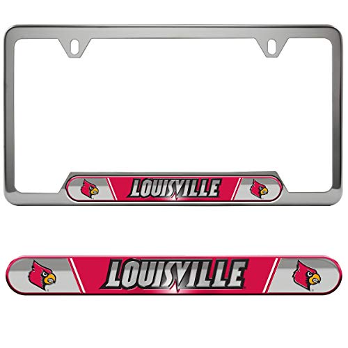 FANMATS NCAA Louisville Cardinals Embossed License Plate Frame
