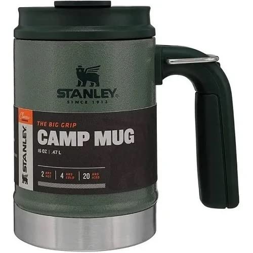 Caneca Copo Stanley Camp Mug Verde 473 Ml Com Tampa E Alca