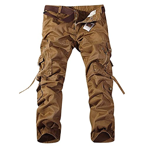 Pantalones de carga tácticos de algodón con bolsillos para trabajo de combate y ocio