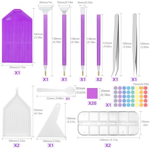 REJOECE 35 Pièces 5D DIY Diamond Painting Accessoires Kit – vue 2