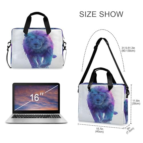 Maletín bandolera para laptop 15.6 pulgadas con asa y correa miniatura 5