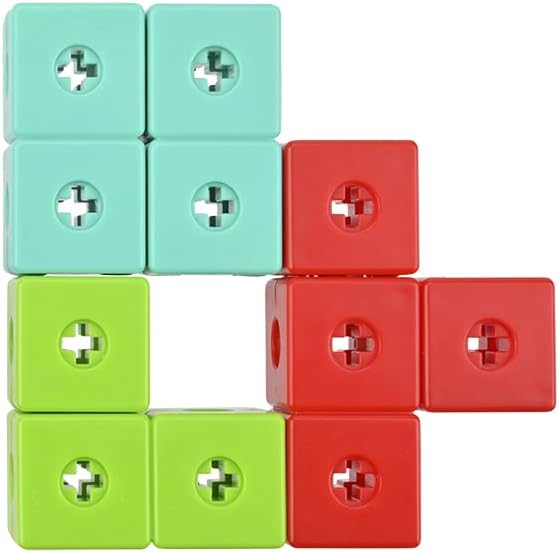 Miniatura 4 de Discovery Toys Rompecabezas 3D de bloques cúbicos | Rompecabezas de cubo de rompecabezas | Juguete Montessori sensorial juego mental | Juego de