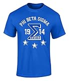 Phi Beta Sigma Three Stars Graphic T Shirt Royal X-Large Regular