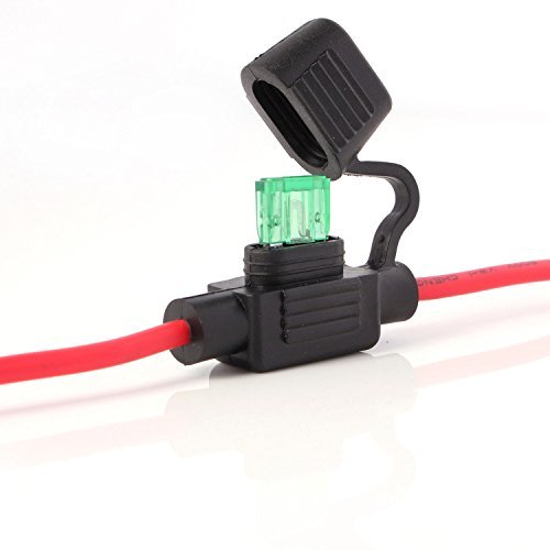 Neuftech Porte-fusible plat pour voiture et camion, étanche 30 A (fusible 30 A inclus - 26 cm)