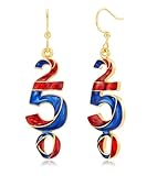 Patriotic Earrings Earrings for Women, 250th Anniversary USA Dangle Earrings America Celebration Theme Womens Earrings for 4th of July, Independence Day Party Outfit Jewelry Present