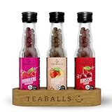 TEABALLS Set DANCE MIX mit Himbeere, Pfirsich, Kirsche 3er Pack für 225 Tassen Tee
