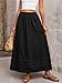 ANRABESS Womens Maxi Skirt 2026 Summer Boho Flowy Tiered Casual Elastic High Waisted Swing A-line Long Skirts with Pockets Black Large