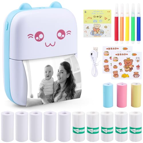 TAVADA Mini Impresora Térmica Portátil,Mini Impresora Portátil,Inalámbrico Impresora Térmica...